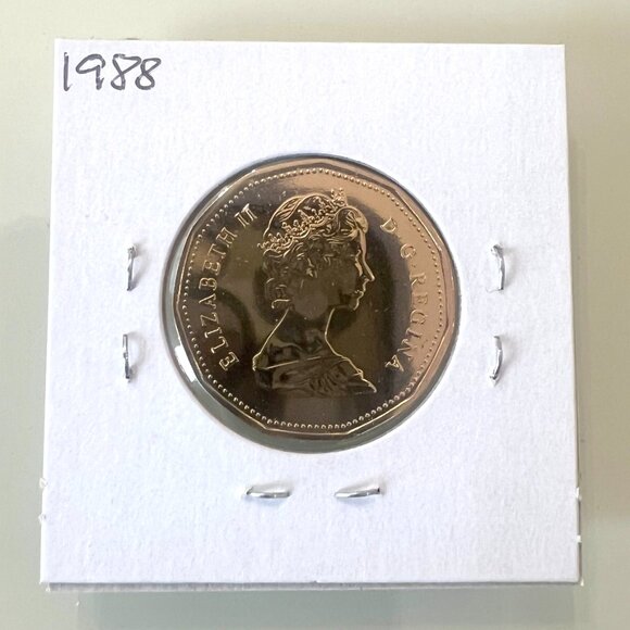 1987, 1988, 1989 and 1990 Canada Specimen Finish $1 Loonies! - Picture 6 of 10